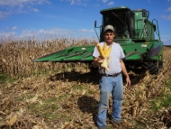 Aaron with Bouquet of Organic Corn